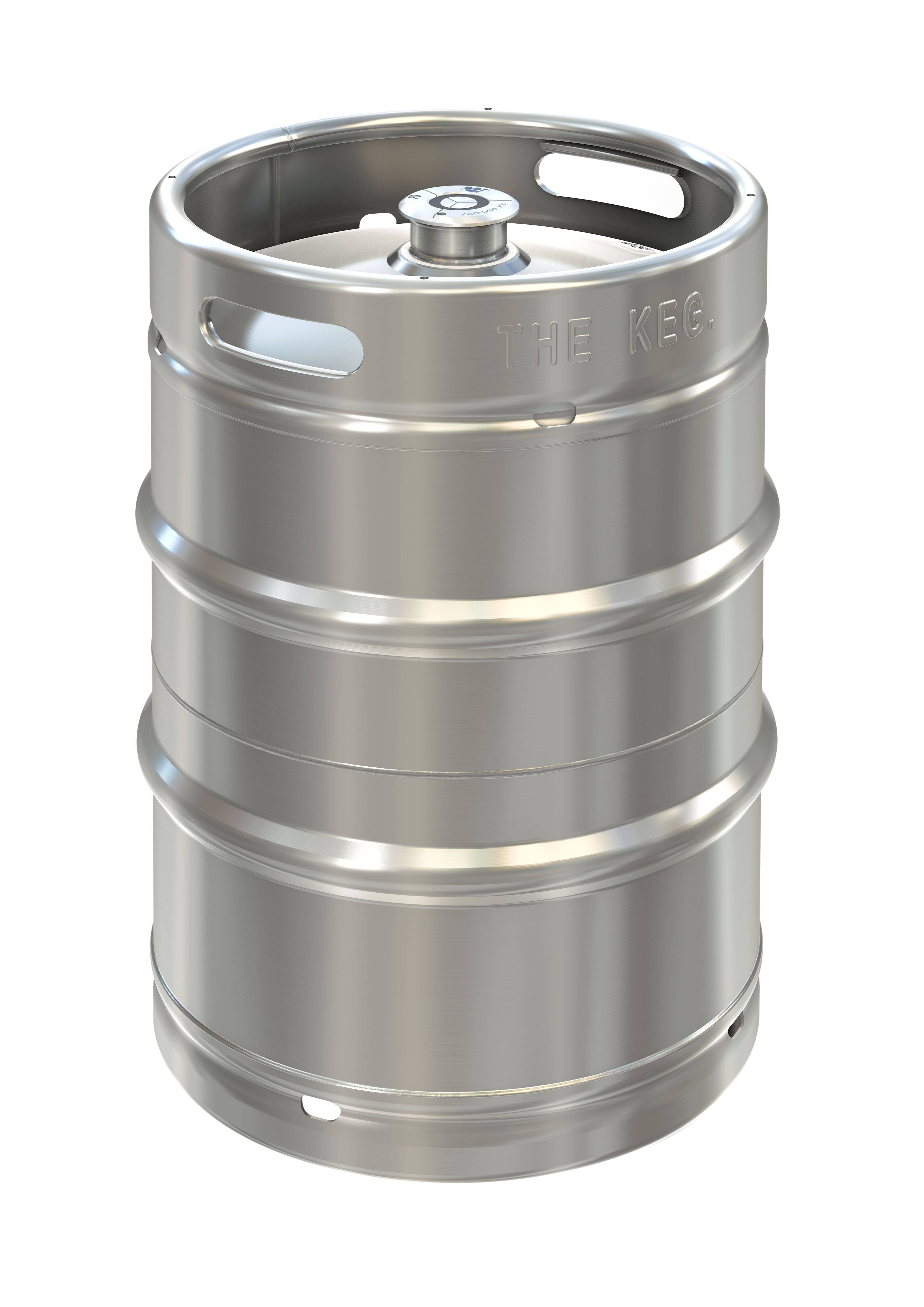 DIN 50L Edelstahl KEG Ø 363 mm - stapelbar - mit Fitting
